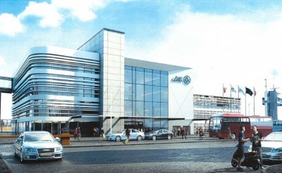 Wizualizacja przyszłego terminalu promowego od strony lądu, fot. port.gdynia.pl