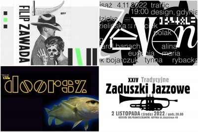 Kolaż wybranych wydarzeń kulturalnych. Źródło : materiały organizatorów