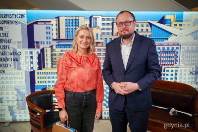 Goście studia „Gdynia Filmowa”: Agata Kozierańska-Burda i Mariusz Bzdęga (fot. Kamil Złoch)