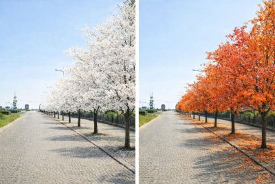 Wizualizacja nasadzeń w Alei Jana Pawła II (mat. prasowe Wydziału Ogrodnika Miasta)