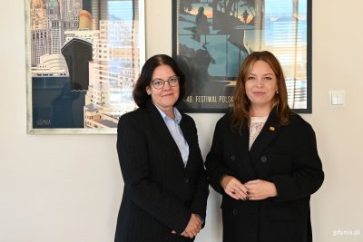 Na zdjęciu (od lewej): Maria Maślak, dyrektorka Pomorskiego Parku Naukowo-Technologicznego i Oktawia Gorzeńska, wiceprezydentka Gdyni (fot. Magdalena Starnawska)