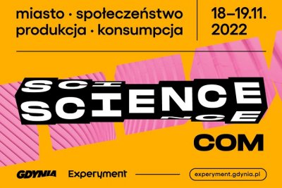Grafika ilustracyjna ScienceCom 2022. Materiały prasowe Centrum Nauki Experyment. 