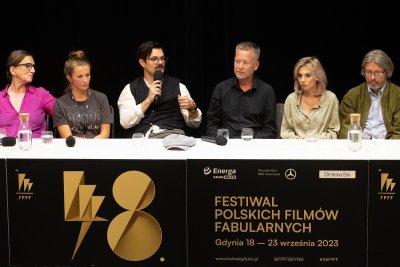 Konferencja prasowa po pokazie filmu „Jedna dusza” w reżyserii Łukasza Karwowskiego. Fot. Anna Rezulak/FPFF