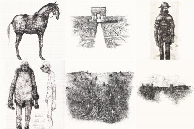 Szkice Marka Skrobeckiego do animacji „Don Kichot” (mat. KAZstudio)