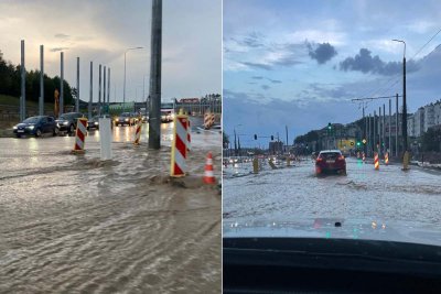 Zalana ul. Chwaszczyńska na Karwinach // fot. materiały Gdynia.pl