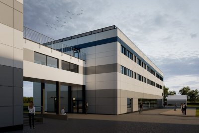 Wizualizacja Centrum Elektroniki Militarnej.