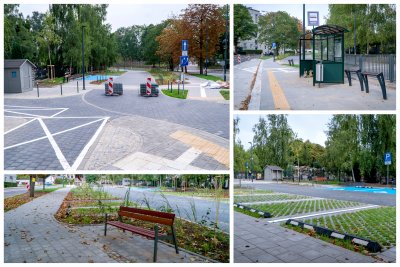 Przy ul. Arciszewskich pojawiły się elementy małej architektury i nowa zieleń, wybudowano miejsca parkingowe //fot. Ilona Budzbon
