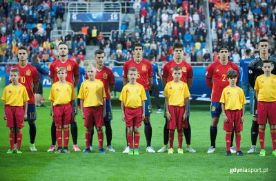 Reprezentacja Hiszpanii na Stadionie Miejskim w Gdyni podczas UEFA EURO U21 Polska 2017 / fot.gdyniasport.pl