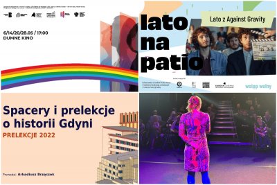 Kolaż zdjęć, od lewego górnego zgodnie z zegarem: Przegląd filmów 