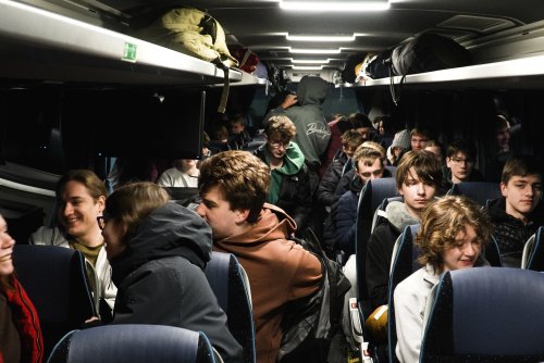 Młodzież wyruszyła do Genui przed wschodem słońca (fot. Przemysław Dopke)