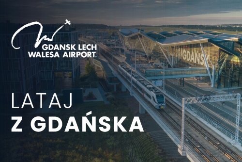 Grafika promująca Port Lotniczy w Gdańsku (mat. prasowe)