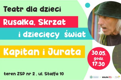 Plakat promujący teatr dla dzieci na Karwinach.