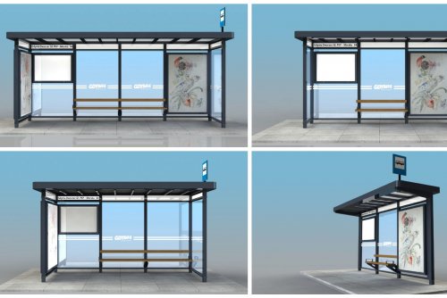 Wizualizacja nowych wiat przystankowych planowanych w Gdyni (mat. ZDM w Gdyni)