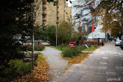 Skwer został pięknie zagospodarowany w ramach Budżetu Obywatelskiego (fot. Kamil Złoch)