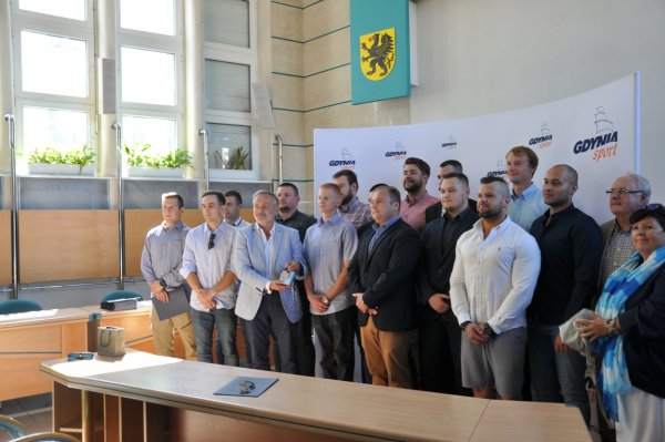 Drużyna Seahawks z wizytą u prezydenta Gdyni