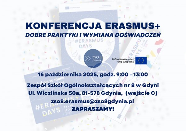 Konferencja Erasmus+ w Gdyni. Dobre praktyki i wymiana doświadczeń 