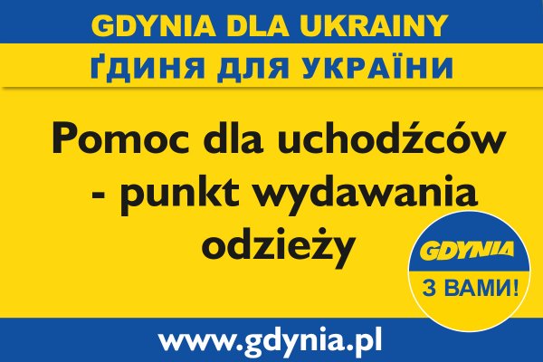 Odzież dla uchodźców. Gdzie ją odebrać w Gdyni?