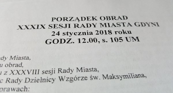 Przed nami XXXIX Sesja Rady Miasta Gdyni