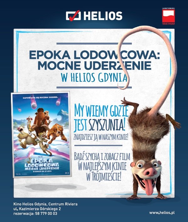 „Epoka lodowcowa: Mocne uderzenie” w Kinie Helios Gdynia!