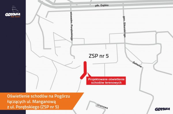 Oświetlenie schodów na Pogórzu