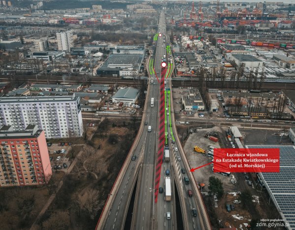 Remont Estakady Kwiatkowskiego: zamknięcie głównego ciągu, przejazd łącznicami