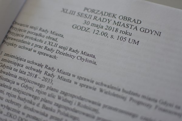 W środę XLIII sesja Rady Miasta Gdyni