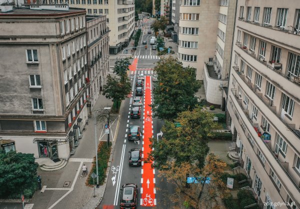 Nowy pas ruchu dla rowerów w centrum
