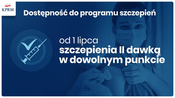 Przyjmij drugą dawkę w dowolnym punkcie, bez zapisów