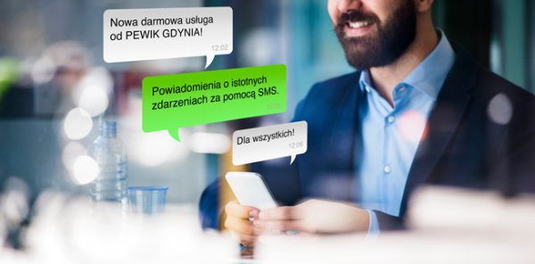 SMS - nowa usługa powiadomień od PEWIK Gdynia
