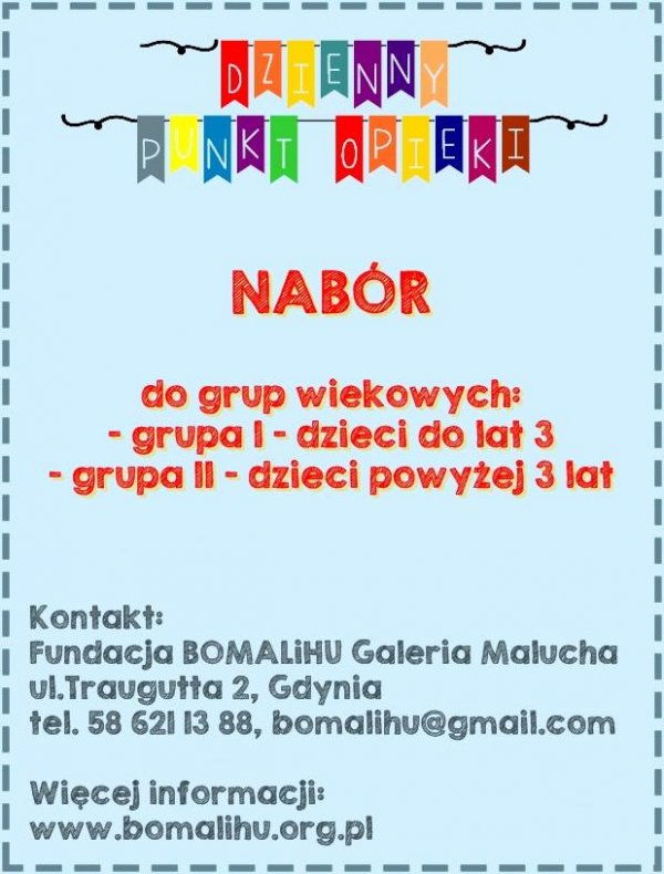 Trwa nabór do dziennego punktu opieki nad dziećmi!