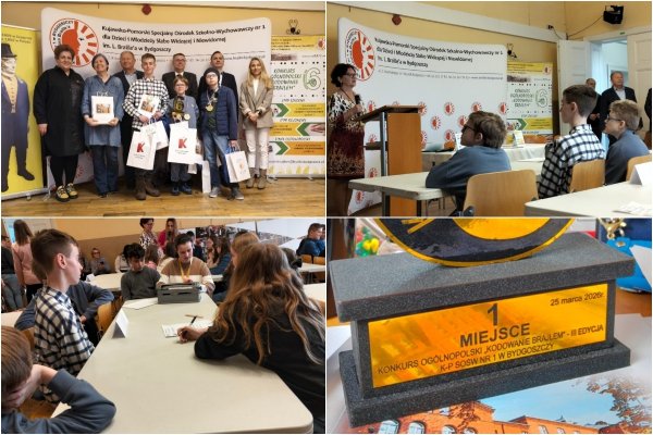 Drużyna z Gdyni najlepsza w Ogólnopolskim Konkursie „Kodowanie Brajlem”