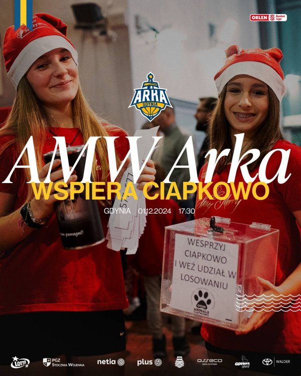 Koszykarze AMW Arki Gdynia wspierają „Ciapkowo”