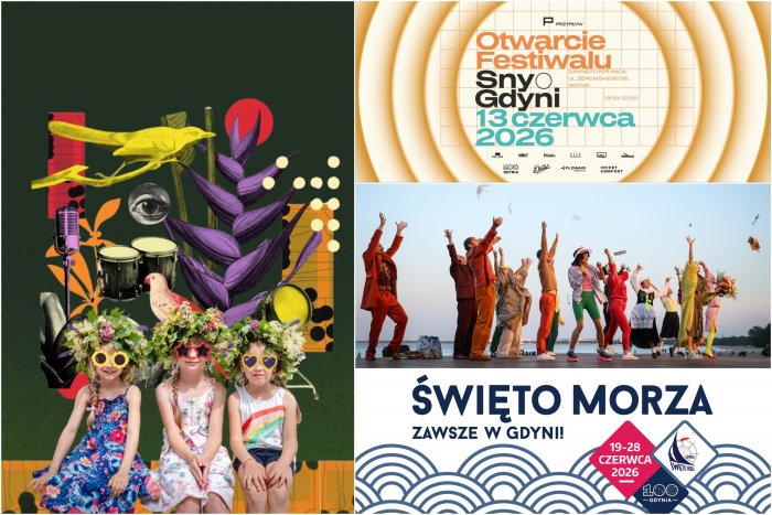 Przed nami kulturalne lato w Gdyni (fot. mat. pasowe miasta Gdyni, Fundacji Przypływ oraz zdj. Sceny Letniej: Roman Jocher/archiwum)