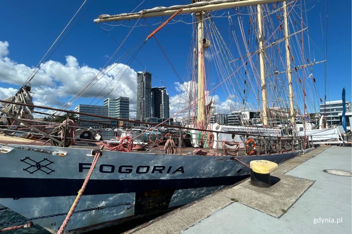 STS „Pogoria” cumuje w Marinie Yacht Park Gdynia (fot. Magdalena Starnawska)
