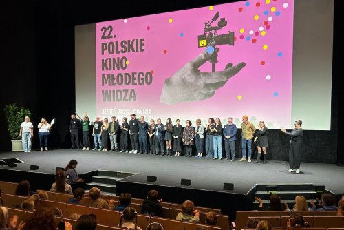 Filmem inaugurującym tegoroczną edycję Gdynia dzieciom podczas Festiwalu Polskich Filmów Fabularnych była projekcja „Ryjówki Przeznaczenia”. Na zdjęciu: twórcy filmu „Ryjówka przeznaczenia” (fot. Magdalena Starnawska)