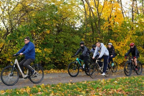 Uczestnicy przejazdu rowerowego (fot. Przemysław Dopke)