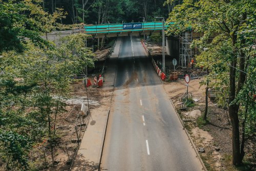 Konstrukcja stalowa na kładce KT2 nad ul. Witomińską, fot. M.Mielewski, ZDIZ Gdynia