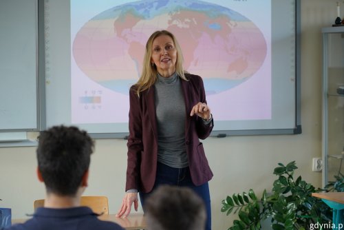 Iwona Kotowska, nauczycielka geografii w gdyńskiej Trójce (fot. Magda Śliżewska)