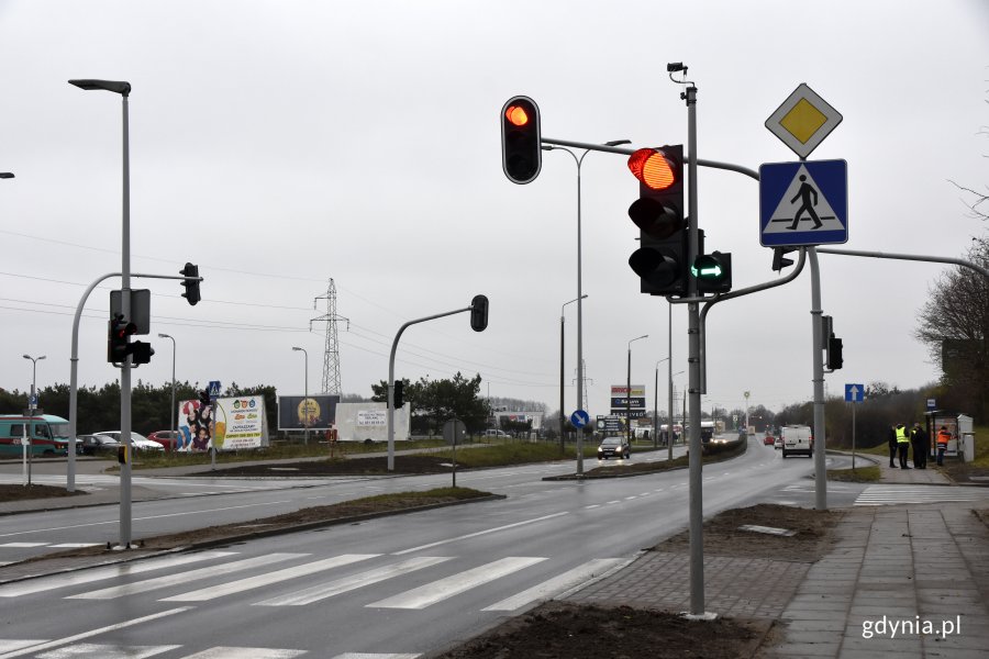 Inteligentne przejście dla pieszych na Pogórzu // fot. Justyna Bronk