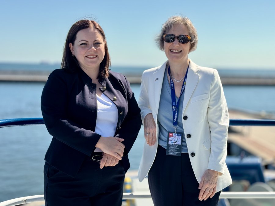 Na zdjęciu (od lewej): prezydent Gdyni Aleksandra Kosiorek, ambasador Wielkiego Księstwa Luksemburga  JE Peggy Frantzen (fot. Natalia Kawalerowicz)