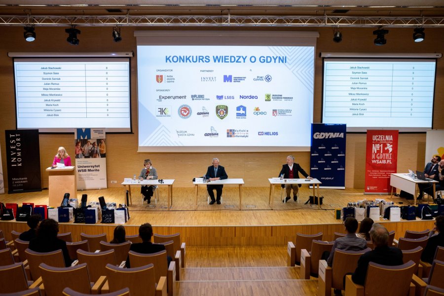 Finał Konkursu Wiedzy o Gdyni / fot. Uniwersytet WSB Merito Gdynia