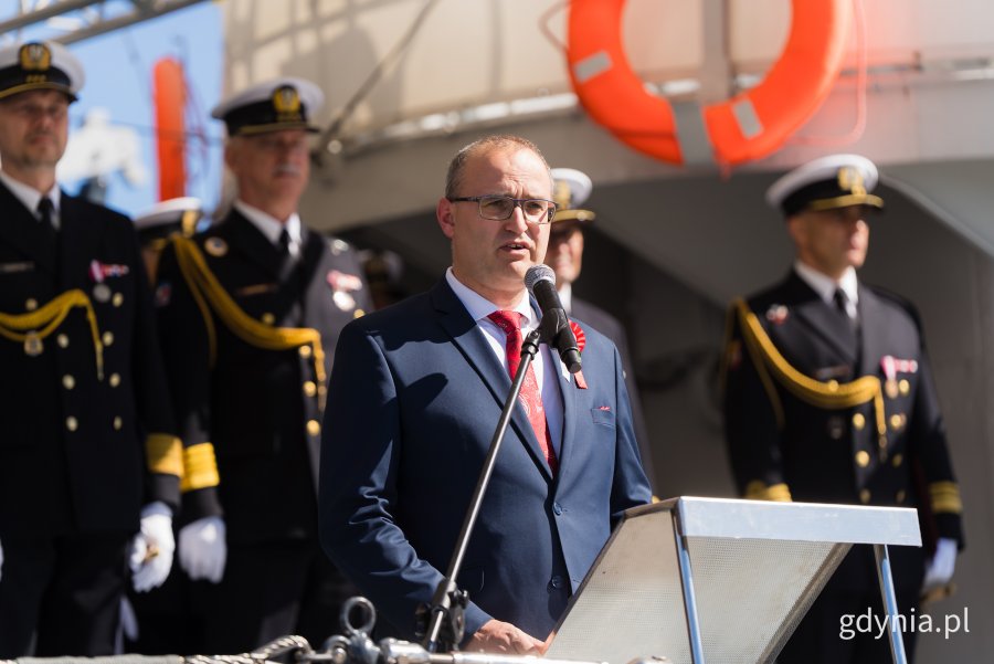 Przemawia Emil Rojek, wicewojewoda pomorski 
