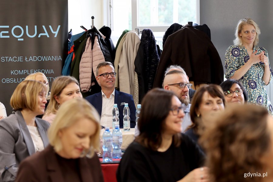 Spotkanie „Edukacja, Szkolnictwo Branżowe i Biznes” oraz GSDZ, na zdjęciu w głębi prezes Pracodawców Pomorza Tomasz Limon (fot. Katarzyna Balcerzak)