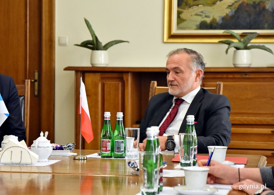 Ambasador Republiki Finlandii - Juha Tapio Ottman 26 lutego był gościem prezydenta Gdyni Wojciecha Szczurka // fot. Kamil Złoch