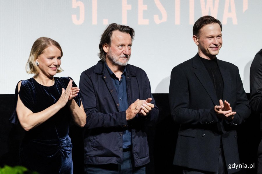Joanna Kulig, Robert Więckiewicz i Piotr Trojan podczas gali otwarcia 51. Festiwalu Polskich Film&oacute;w Fabularnych