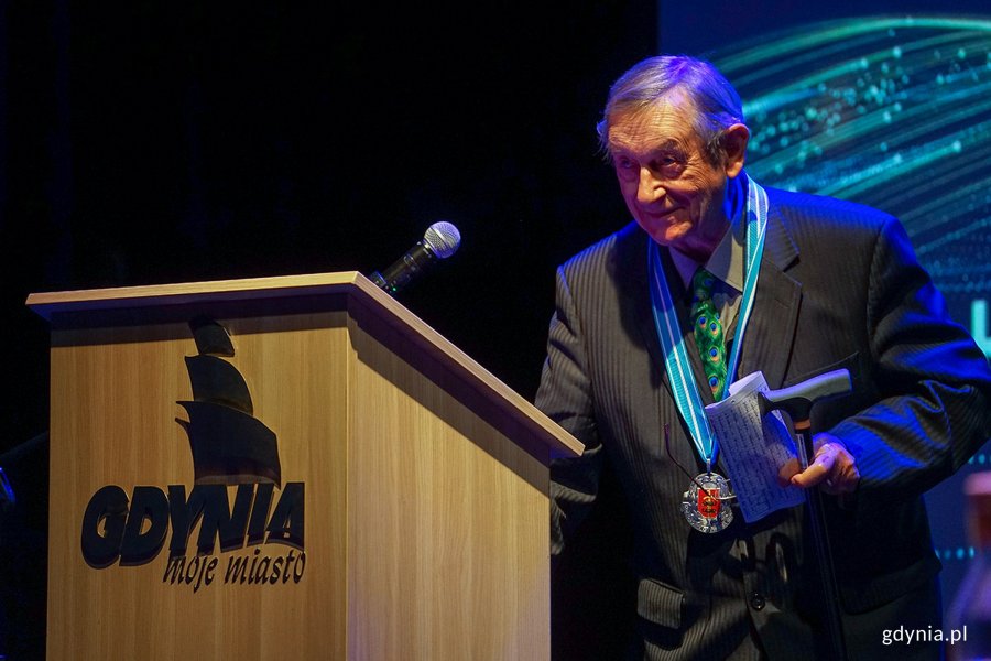 Prof. Norman Davies podczas uroczystości w Konsulacie Kultury 