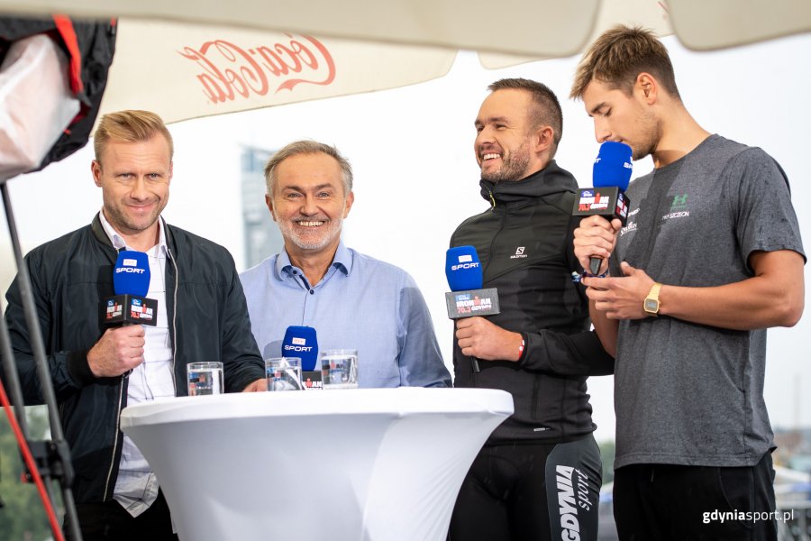 Prezydent Wojciech Szczurek w studio TVP Sport / fot. gdyniasport.pl