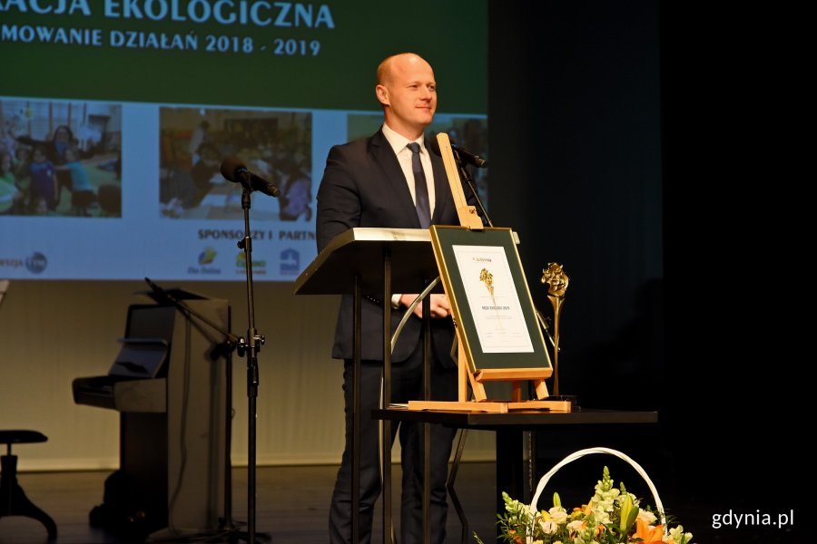 Podczas gali KZG przemówienie wygłosił wiceprezydent Gdyni Bartosz Bartoszewicz // fot. Paweł Kukla