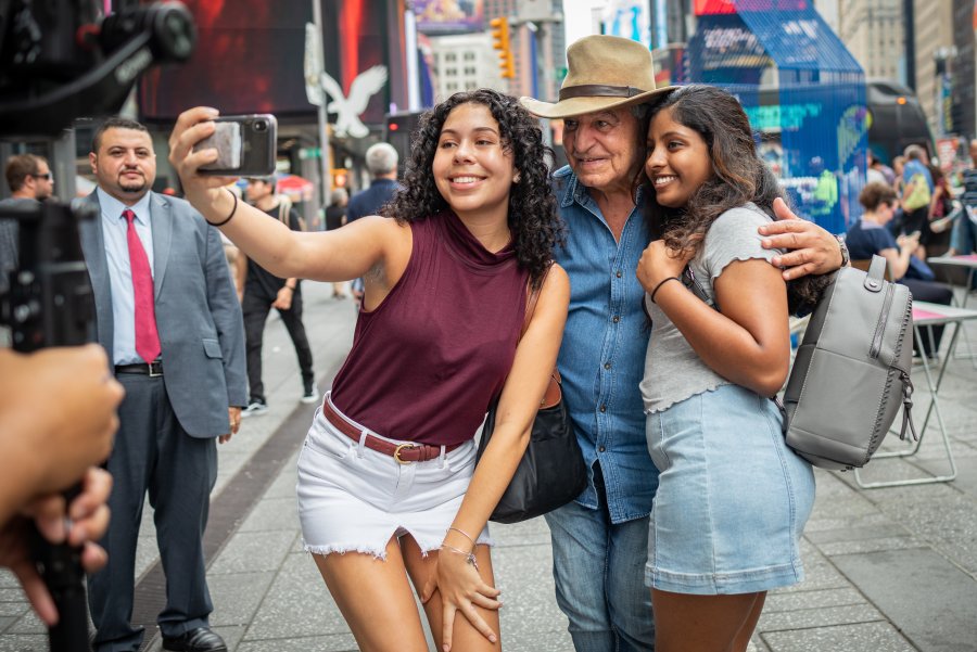 Sesja zdjęciowa na Times Square z okazji rozpoczęcia kampanii promującej wycieczki do Egiptu organizowane przez Archaeological Paths // fot. Piotr Manasterski/Archaeological Paths