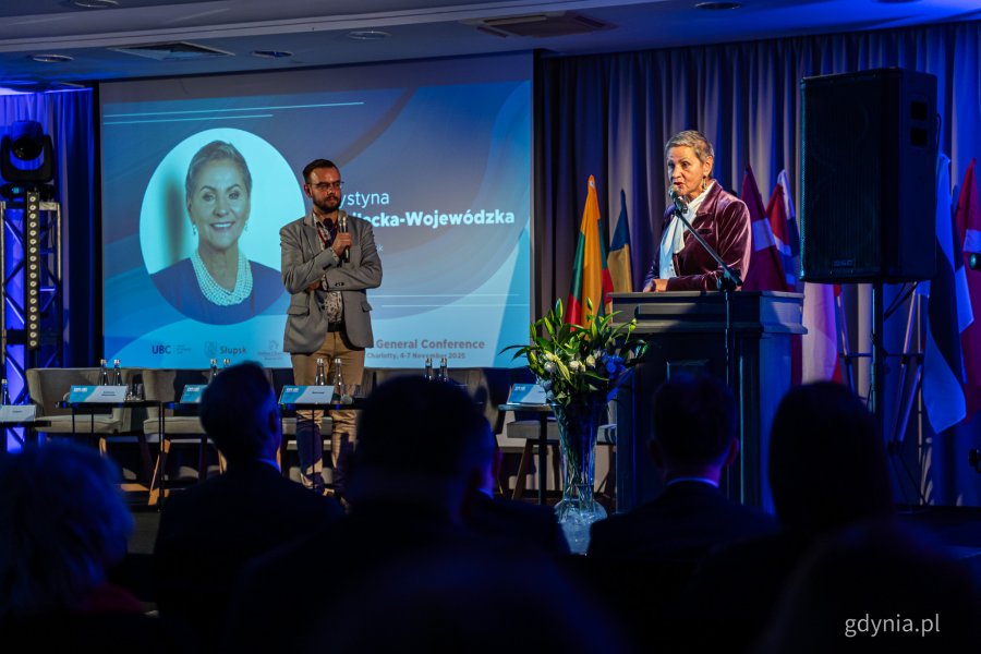 Krystyna Danilecka-Wojewódzka, prezydent Słupska. Konferencja generalna Związku Miast Bałtyckich w Słupsku, 5 listopada (fot. Kamil Złoch)